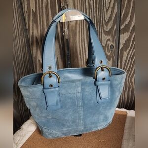 Coach Vintage Blue Suade Soho